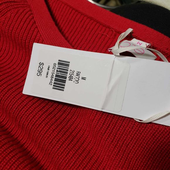 Etcetera Medium Red Knit Long Sleeve Sweater Dress NWT - Picture 7 of 9